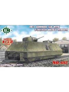 Unimodels - OB-3 armored railway car with two T-26