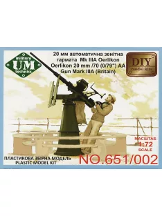 Unimodels - Oerlikon 20mm/70 (0,79")AA gun mark IIIA