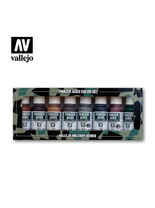 Vallejo - Panzer Aces - Rust, Tracks, Rubber Paint set