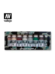   Vallejo - Panzer Aces - Skin Tone and Splinter Camouflage Paint set