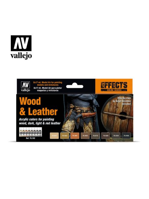 Vallejo - Model Color - Wood & Leather By Angel Giraldez Paint set