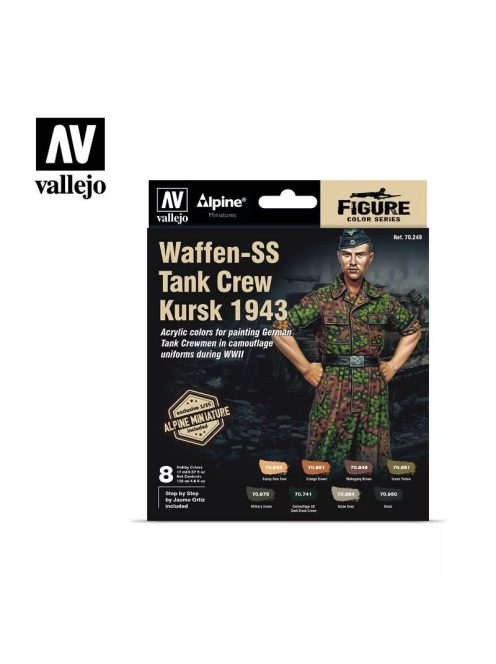 Vallejo - Waffen-SS Tank Crew, Kursk 1943 Paint Set by Jaume Ortiz + Alpine Miniature
