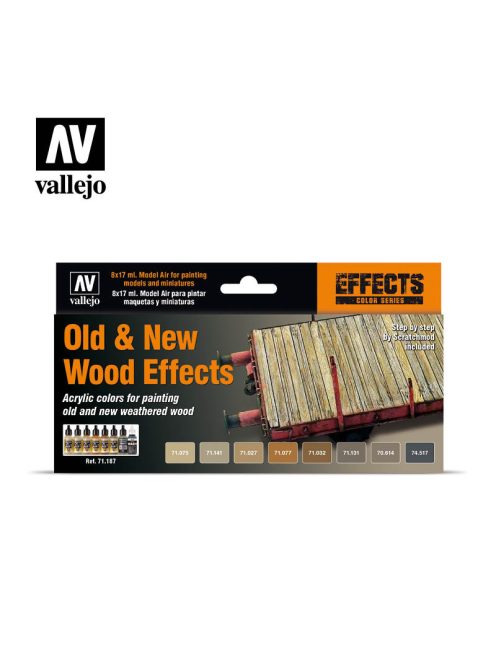 Vallejo - Model Air - Old And New Wood Effects by Scratchmod Paint set