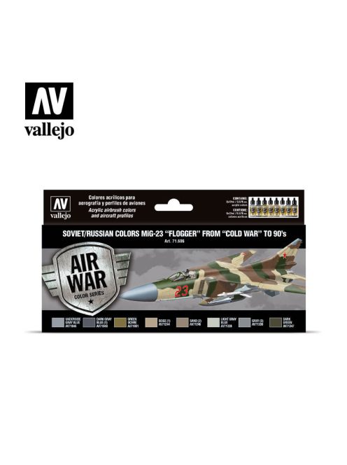 Vallejo - Model Air - Soviet / Russian colors MiG-23 "Flogger" from 70's to 90's Paint set