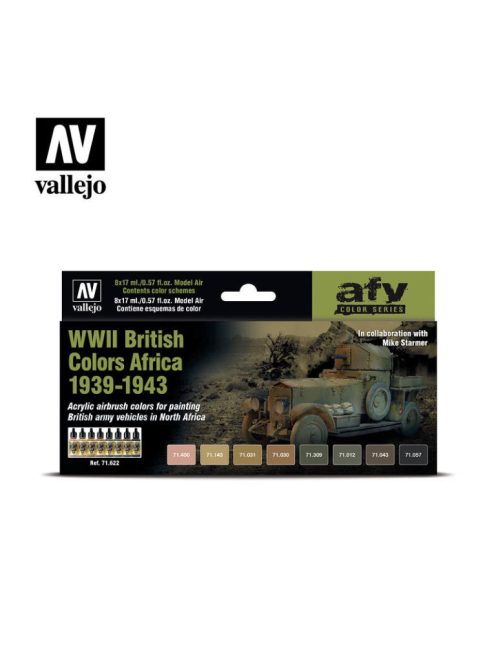 Vallejo - Model Air - WWII British Colors Africa 1939-1943 Paint set