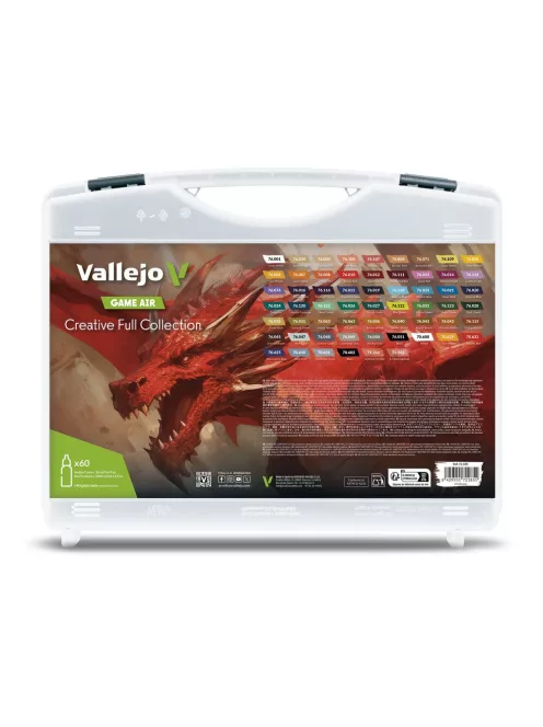 Vallejo - Creative Full Collection. Includes 51 colors 7 primers and 2 auxiliaries 18 ml