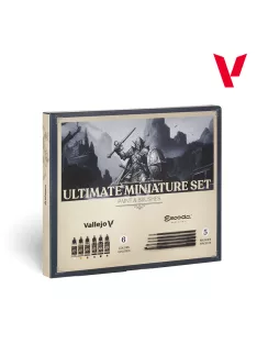 Vallejo - Ultimate Miniature Set - Paint & Brushes (5)