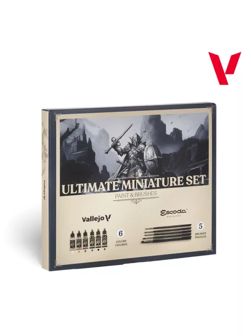 Vallejo - Ultimate Miniature Set - Paint & Brushes (5)