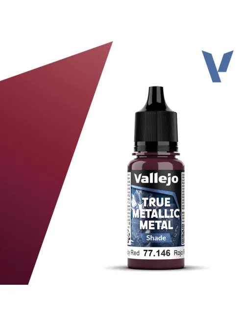 Vallejo - True Metallic Metal Shade Ruby Red 18 ml