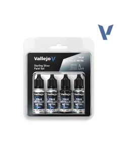 Vallejo - True Metallic Metal Sterling Silver Paint Set