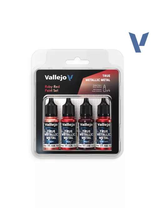 Vallejo - True Metallic Metal Ruby Red Paint Set