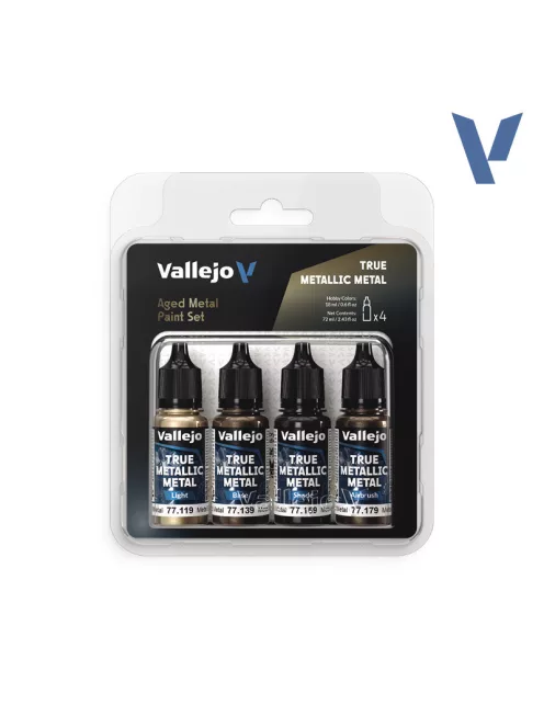Vallejo - True Metallic Metal Aged Metal Paint Set