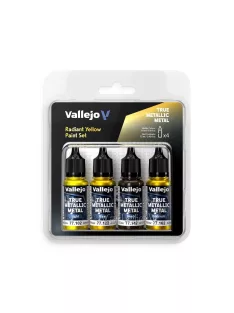 Vallejo - True Metallic Metal: Radiant Yellow Paint Set (4)