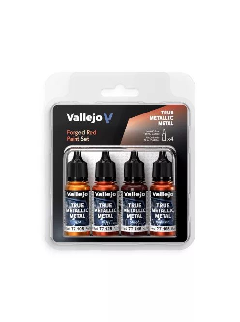 Vallejo - True Metallic Metal: Forged Red Paint Set (4)