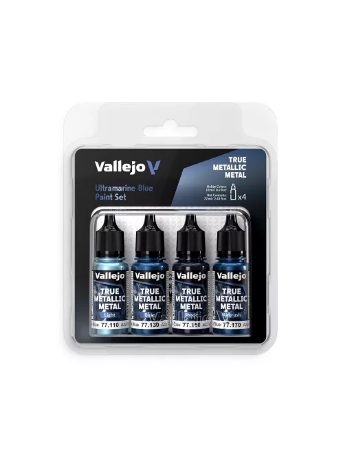 Vallejo - True Metallic Metal: Ultramarine Blue Paint Set (4)