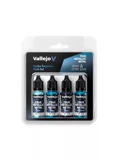 Vallejo - True Metallic Metal: Hydra Turquoise Paint Set (4)