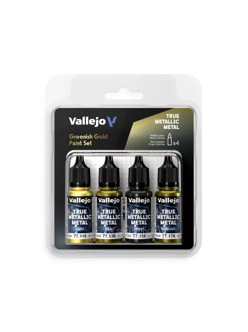 Vallejo - True Metallic Metal: Greenish Gold Paint Set (4)