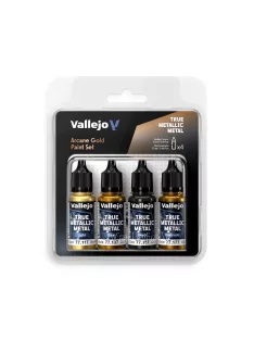 Vallejo - True Metallic Metal: Arcane Gold Paint Set (4)