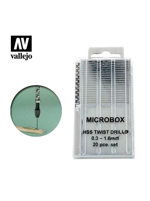 Vallejo - Tools - Microbox drill set 0.3-1.6mm