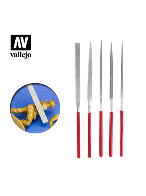 Vallejo - Tools - Set of 5 Diamond needle files
