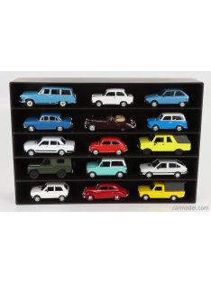   Vetrina Display Box - Accessories Espositore Aperto - For Auto 1/43 1/64 - Cars Not Included - Lungh.Lenght Cm 36.8 X Largh.Width Cm 6.7 X Alt.Height Cm 24.3 (Altezza Utile Tra I Ripiani Cm 4.5 Inner Height Among Shelves) Brown