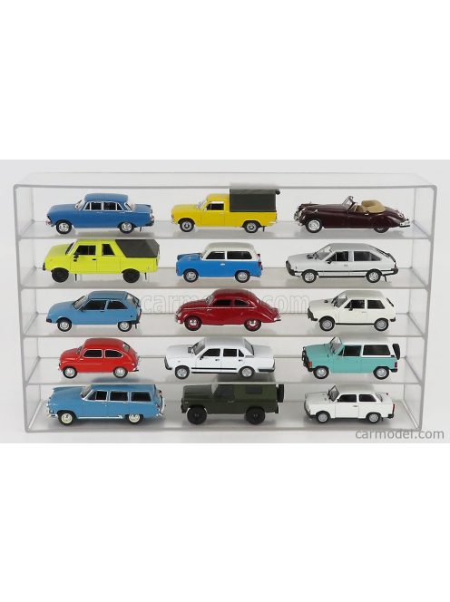 Vetrina Display Box - Accessories Espositore Aperto - For Auto 1/43 1/64 - Cars Not Included - Lungh.Lenght Cm 36.8 X Largh.Width Cm 6.7 X Alt.Height Cm 24.3 (Altezza Utile Tra I Ripiani Cm 4.5 Inner Height Among Shelves) 