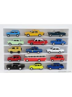   Vetrina Display Box - Accessories Espositore Aperto - For Auto 1/43 1/64 - Cars Not Included - Lungh.Lenght Cm 36.8 X Largh.Width Cm 6.7 X Alt.Height Cm 24.3 (Altezza Utile Tra I Ripiani Cm 4.5 Inner Height Among Shelves) White