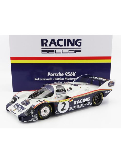 Werk 83 - PORSCHE 956K TEAM PORSCHE RACING N 2 1000km NURBURGRING RECORD LAP NORDSCHLEIFE 6:11,13 min 1983 STEFAN BELLOF - DEREK BELL WHITE BLUE