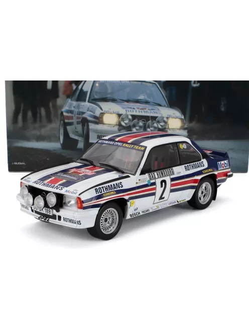 Werk 83 - OPEL ASCONA 400 ROTHMANS (night version) N 2 WINNER RALLY MONTECARLO 1982 WALTER ROHRL - CHRISTIAN GEISTDORFER WHITE BLUE