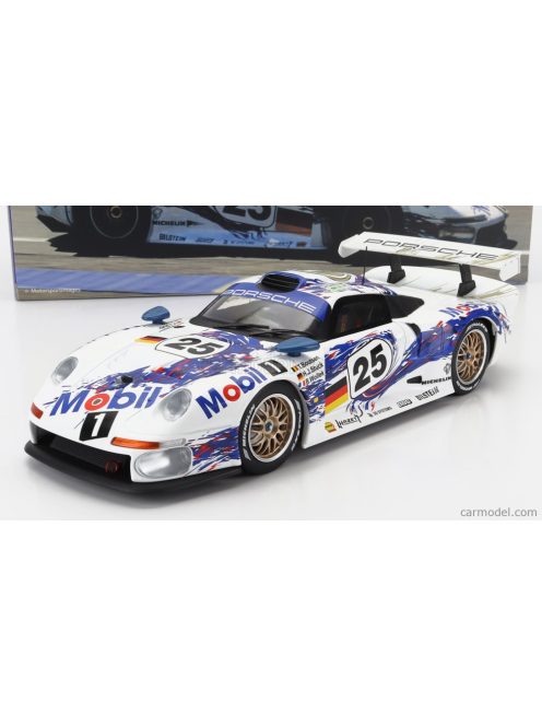 Werk83 - Porsche 911 Gt1 3.2L Turbo Team Porsche Ag Mobil1 N 25 2Nd 24H Le Mans 1996 T.Boutsen - H.J.Stuck - B.Wollek White Blue