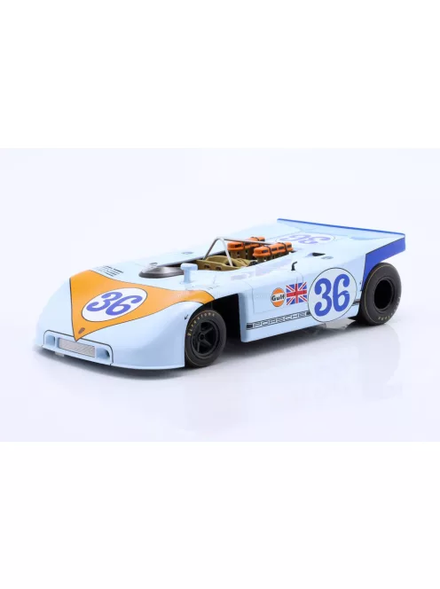 Werk 83 - PORSCHE 908/03 SPIDER TEAM JOHN WYER AUTOMOTIVE ENGINEERING GULF N 36 TARGA FLORIO 1970 RICHARD ATTWOOD - BJORN WALDEGAARD LIGHT BLUE ORANGE