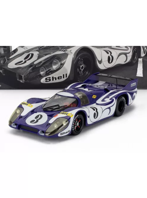 Werk 83 - PORSCHE 917 LONG TAIL HIPPIE PRACTISE VERSION N 3 24h LEMANS 1970 GERARD LARROUSSE - WILLI KAUHSEN PURPLE WHITE