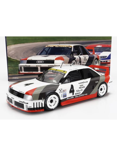 Werk 83 - AUDI 90 QUATTRO TEAM AUDI SPORT N 4 2nd PORTLAND IMSA 1989 HANS JOACHIM STUCK WHITE GREY RED