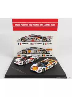   Werk83 - Porsche Set 2X Dauer 962 3.0L Turbo Team Le Mans Porsche N 36 Winner 24H Le Mans 1994 M.Baldi - H.Haywood - Y.Dalmas + Dauer 962 3.0L Turbo Team Le Mans Porsche N 35 3Rd 24H Le Mans 1994 H.Stuck - T.Boutsen - D.Sullivan White Red Yellow