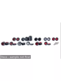   Wiking - Zubehör Ersatzräder und -achsen für Schnelllaster, hellblau/schwarz, 1952, 1:87