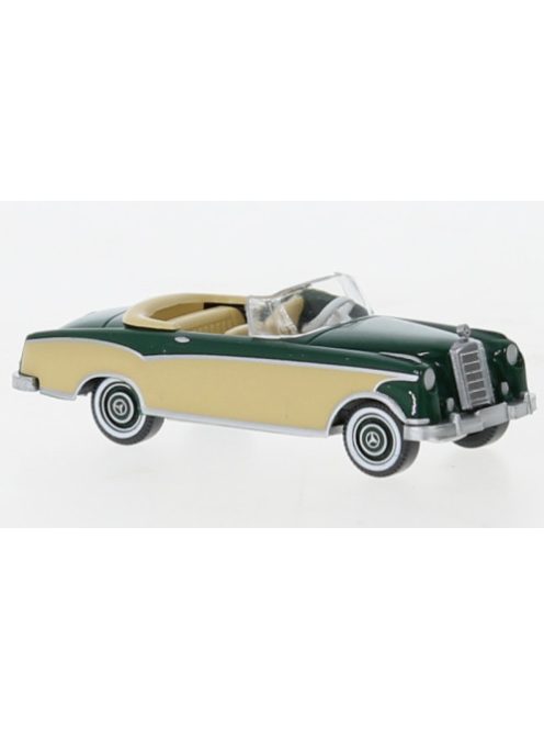 Wiking - Mercedes 220 S Cabriolet, dunkelgrün/beige, 1958, 1:87