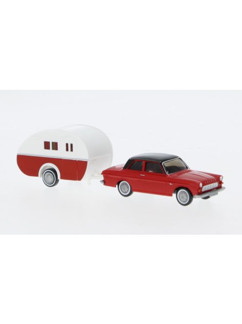Wiking - Ford Taunus 12M, rot/schwarz, 1962, 1:87