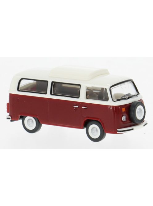 Wiking - VW T2b Campingbus, rot/weiss, 1972, 1:87