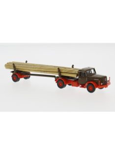 Wiking - Henschel Langholztransporter, braun/rot, 1955, 1:87