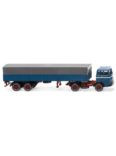 Wiking - Mercedes Pritschensattelzug, blau/grau, 1968, 1:87
