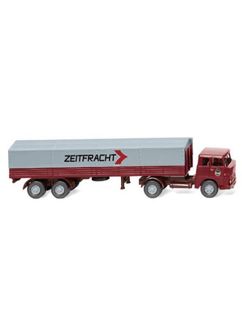 Wiking - Hanomag Henschel Pritschensattelzug, 1961, Zeitfracht, 1:87