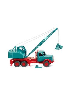 Wiking - Magirus Kranwagen mit Fuchs Bagger, türkis, 1:87