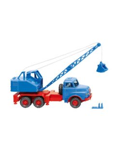 Wiking - MAN Kranwagen mit Fuchs Bagger, blau, 1969, 1:87
