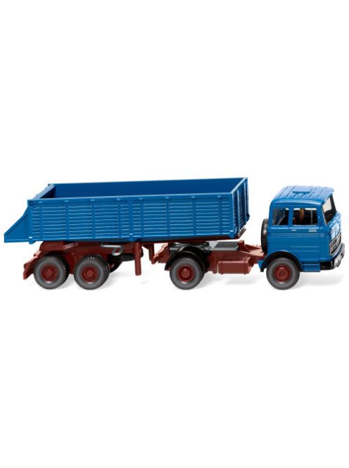 Wiking - Mercedes Hinterkippersattelzug, blau, 1968, 1:87