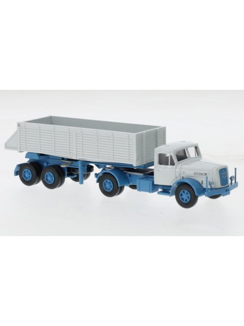 Wiking - Henschel Hinterkippersattelzug, hellblau/weiss, 1955, 1:87