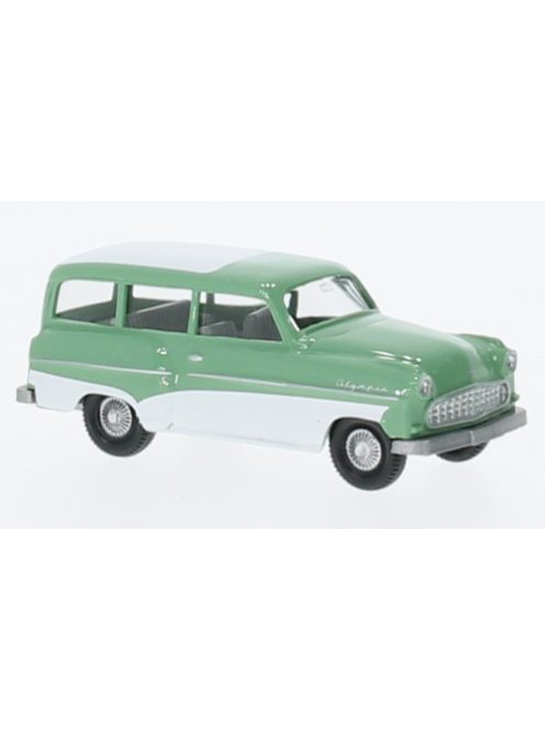 Wiking - Opel Olympia CaraVan, hellgrün/weiss, 1957, 1:87
