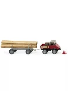 Wiking - Mercedes Unimog U401, dunkelrot, 1956, 1:87
