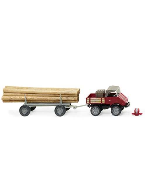 Wiking - Mercedes Unimog U401, dunkelrot, 1956, 1:87