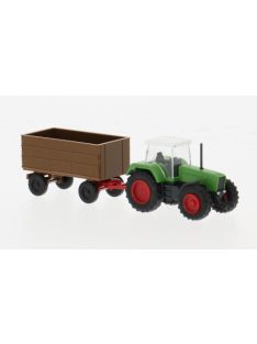 Wiking - Fendt Favorit mit Anhänger, grün/braun, 1:160