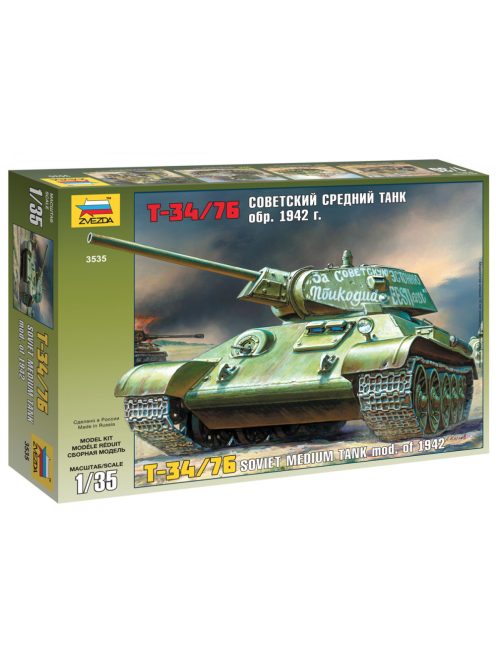 Zvezda - T-34/76 Soviet Tank 1942 (3535)
